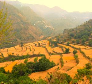 High angle view of landscape against sky