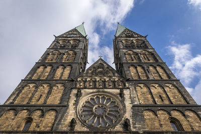 Low angle view of historical building against sky