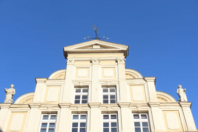 Low angle view of historical building against clear sky