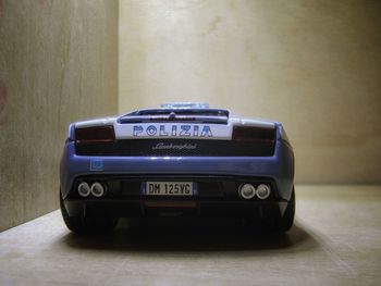 Close-up of toy car on table