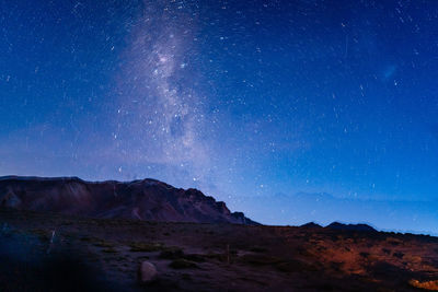 Night photography at andes mountain range latin american mendoza argentina chile