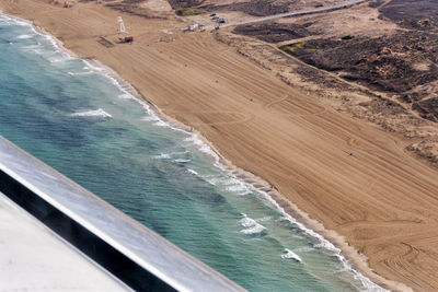 High angle view of beach