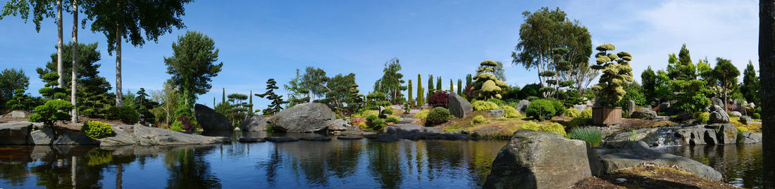 Panoramic view of lake against sky