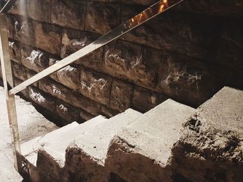 High angle view of staircase