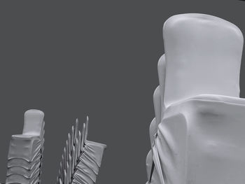 Close-up of statue against black background