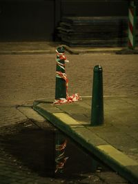 Boy on floor at night