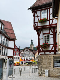 Low angle view of building against clear sky