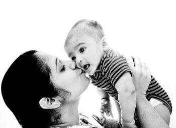 Portrait of father and son