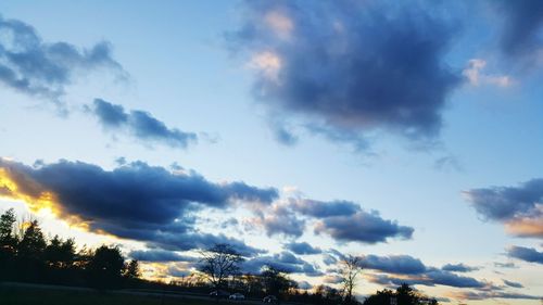 Low angle view of cloudy sky