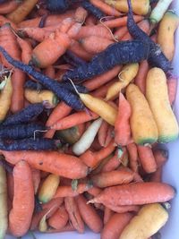 High angle view of vegetables