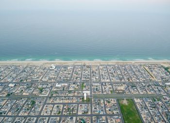 Aerial view of the beaches at the jersey shore