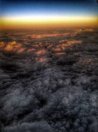 Aerial view of cloudy sky