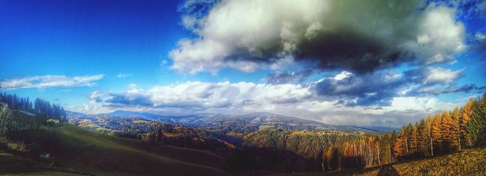 Panoramic view of landscape against sky