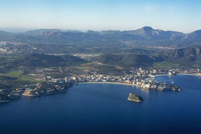 High angle view of city