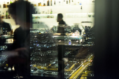Close-up of wet window in rainy season