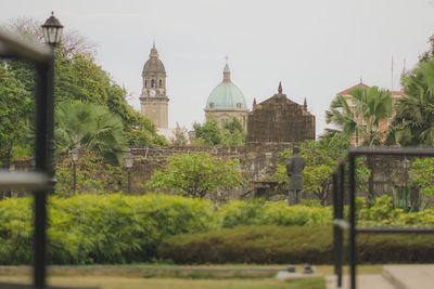 View of temple against clear sky