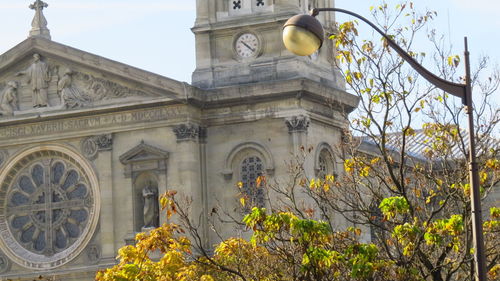 Low angle view of clock tower