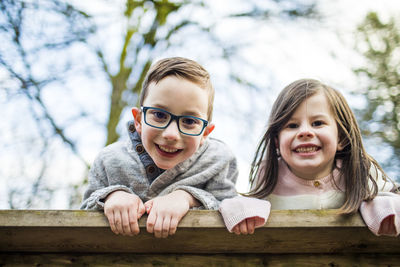 Portrait of attractive siblings, brother and sister.