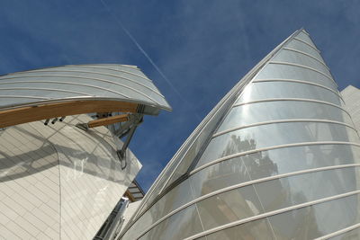 Low angle view of modern building against sky