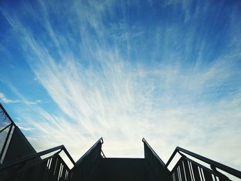 Low angle view of roof against sky