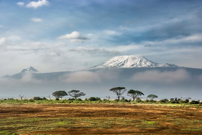 Scenic view of landscape against sky