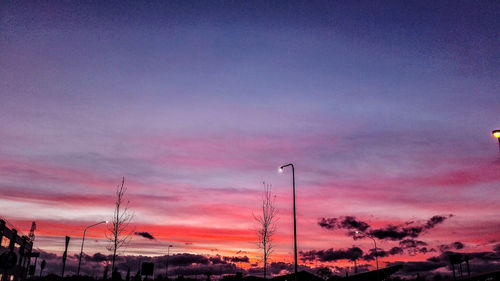 Low angle view of dramatic sky at dusk