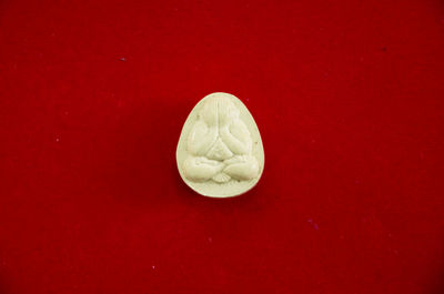 Close up view of red cake