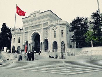 Low angle view of temple against sky