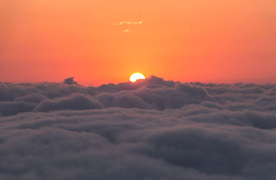 Scenic view of cloudscape during sunset