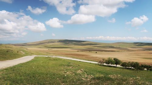 Scenic view of landscape against sky