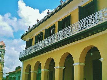 Low angle view of building against sky