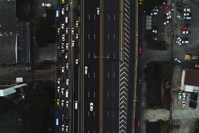 Cars in city at night