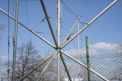 Low angle view of bridge against sky