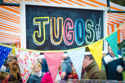 Juice sign at the fair