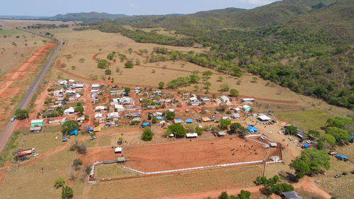 Aerial view to