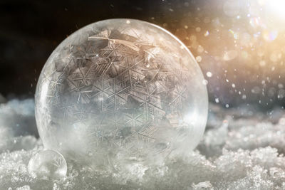 Close-up of crystal ball