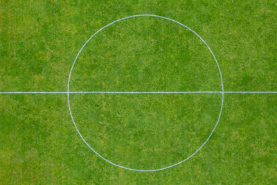 Aerial view of soccer field