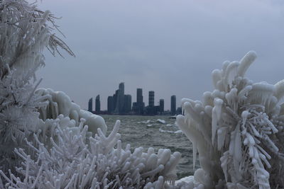 Frozen view of mississauga 