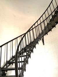 Low angle view of staircase against sky
