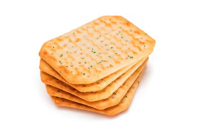 Close-up of food on white background