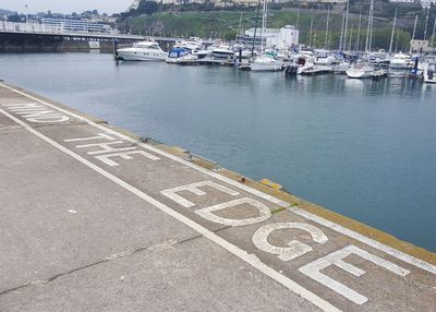 Boats in harbor