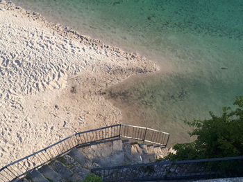 High angle view of staircase