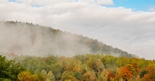 Beautiful autumn landscapes in the romanian mountains, fantanele village area, sibiu county, romania