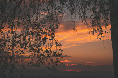 Scenic view of dramatic sky during sunset