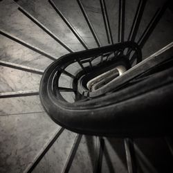 Close-up of spiral stairs