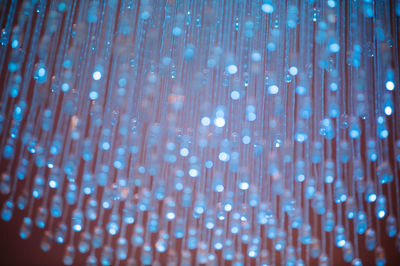 Defocused image of illuminated fiber optic