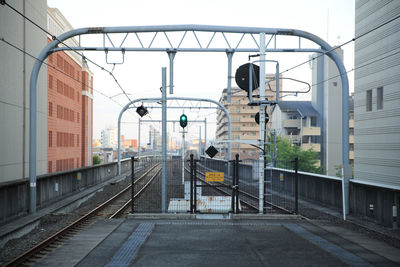 Railroad station platform