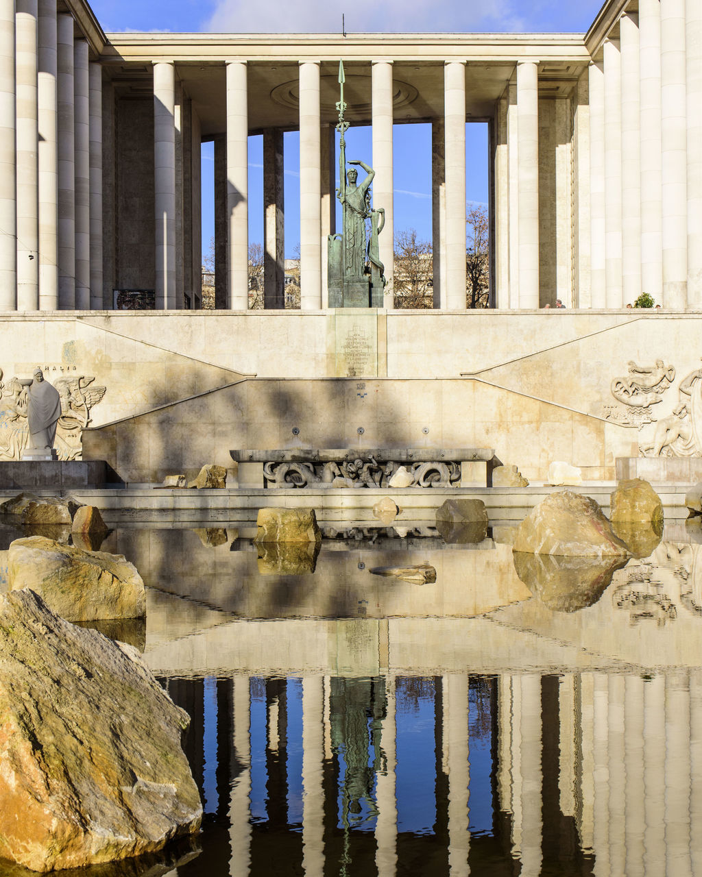 reflection, built structure, architecture, day, outdoors, no people, building exterior, sky, water