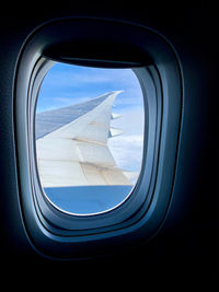 View of airplane window