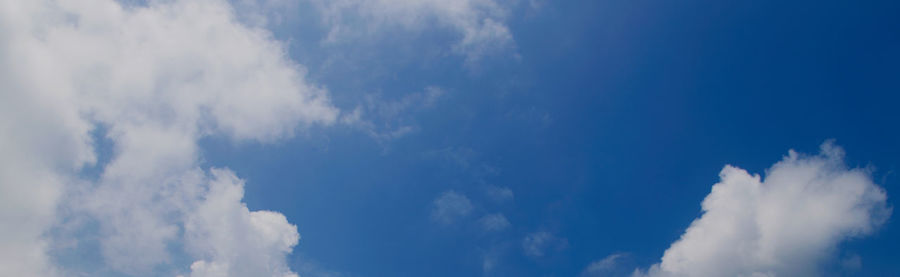 Low angle view of clouds in blue sky
